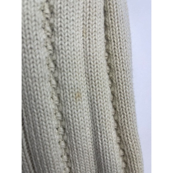 LL Bean Cable Knit 100% Cotton Pullover Sweater Womens Small Made in Scotland - Picture 6 of 12